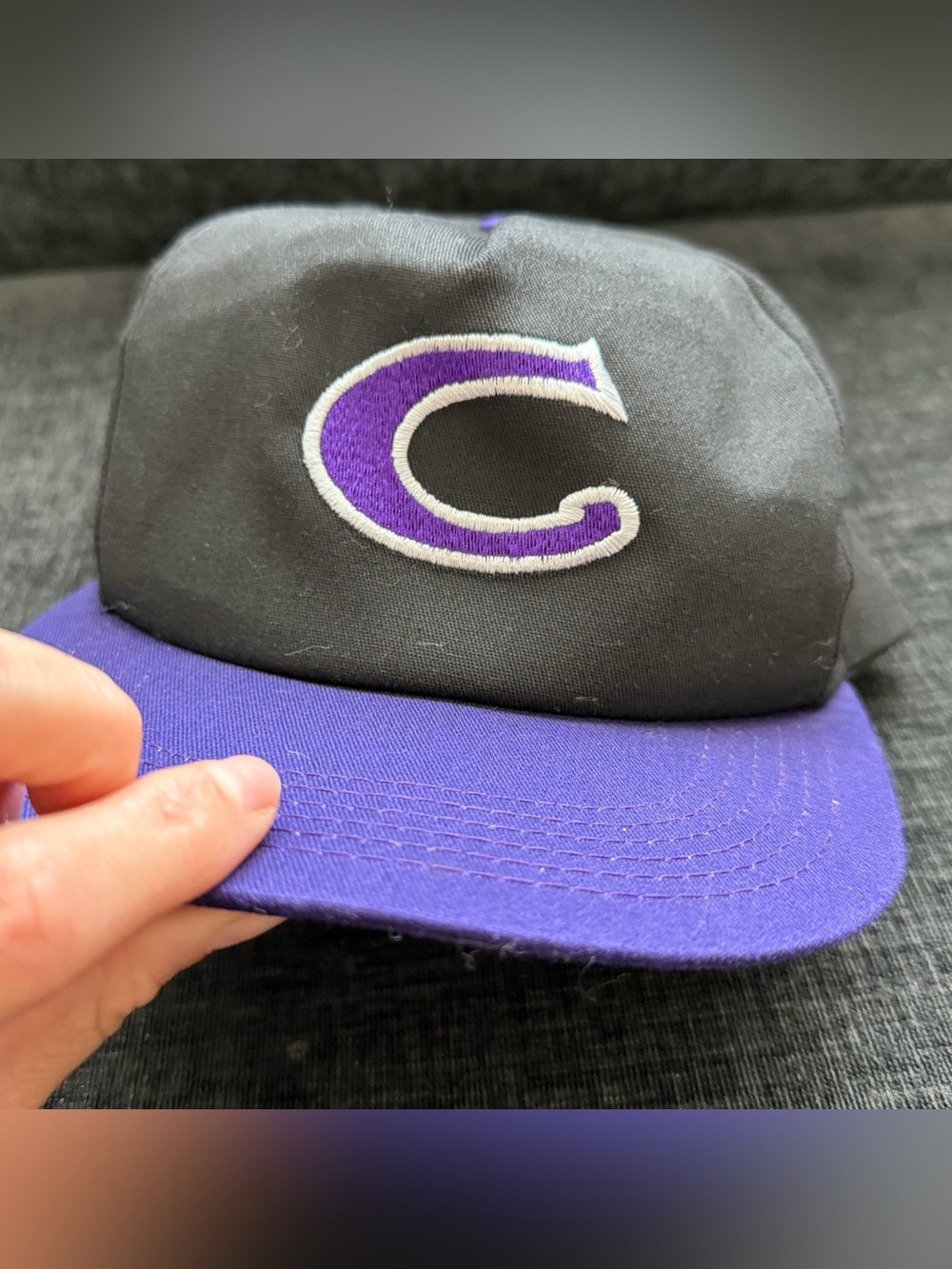 Vintage 90s Camel Cigarettes Promo Snapback Hat Purple Black Cap Rare made USA - Picture 6 of 11